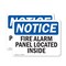 Signmission Fire Alarm Panel Located Inside OSHA Notice Sign, Plastic, 10in W x 7in L, 2PK OS-2PACK-NS-P-710-L-12533 - alternate 1